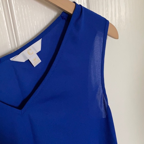 Charming Charlie M Blue Sleeveless Top - Picture 3 of 3